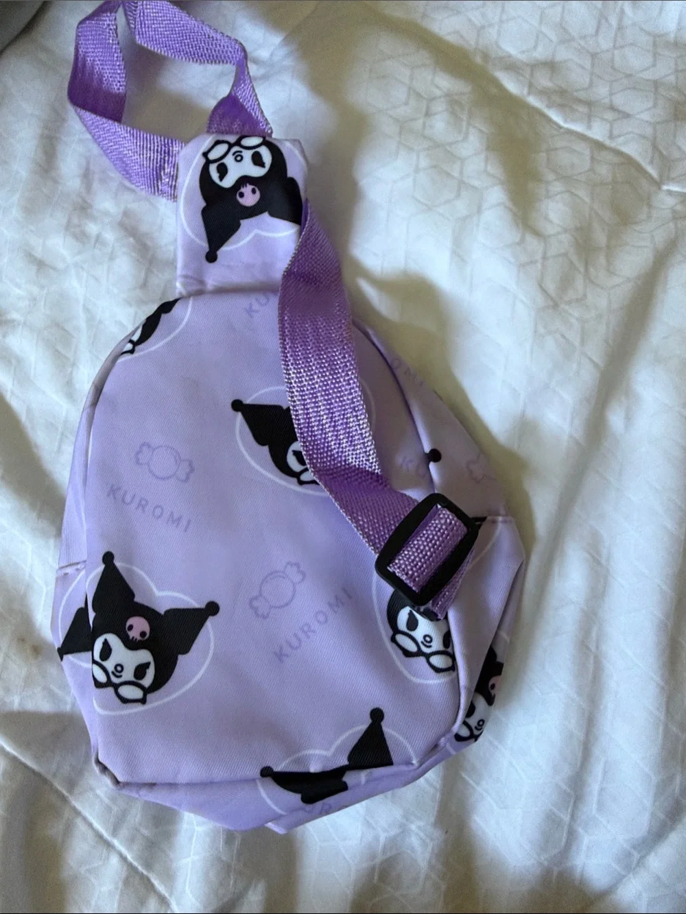 Lavender Kuromi-Style Kids Mini Backpack Purse